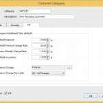 Tender Type and HP setting up customer categories